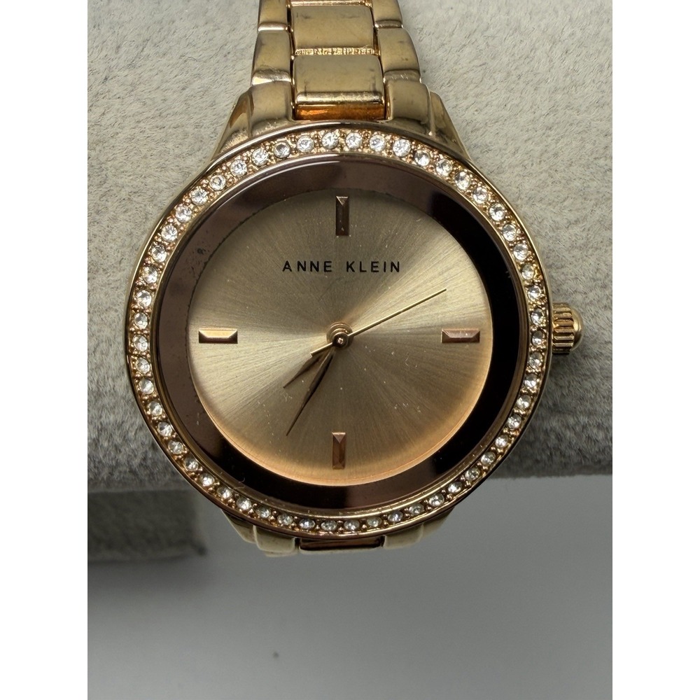Anne Klein AK/1624 New Battery Ladies Watch 34MM 6.25" Rose Gold Tone